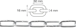 Online Home it Langlenket kjetting 4 mm x 5 meter