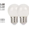 LED-kronepærer 3,6 W E27 - 2-pk.