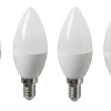 Discount LED-pære 4-pk mignon E14 4,9 W