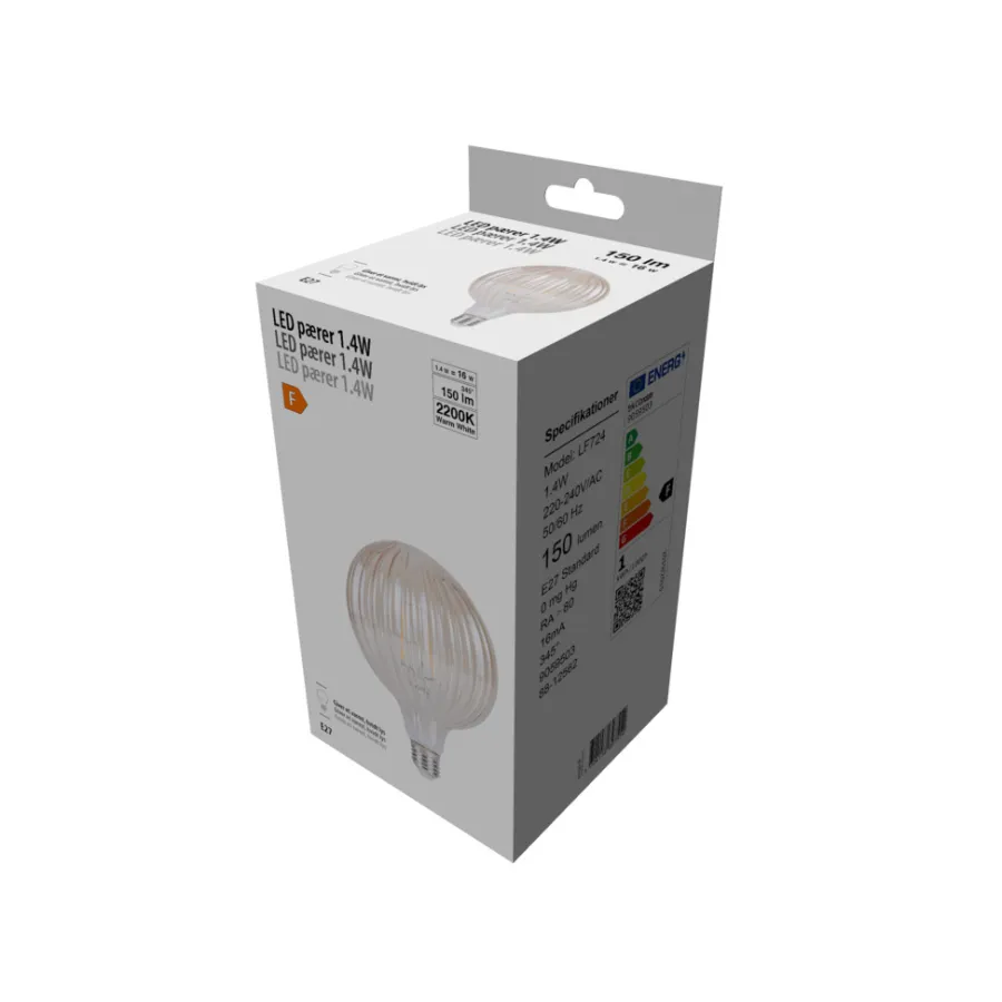 Online LED-pære Stripes Amber 1,4 W E27