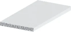 Online Listprofil flat hvit - 2 x 25 mm x 1 meter