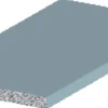 Outlet Listprofil flat sølv - 2 x 15 mm x 2 meter