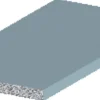 Hot Listprofil flat sølv - 2 x 25 mm x 1 meter