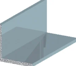 New Listprofil vinkel sølv - 15 x 15 mm x 2 meter