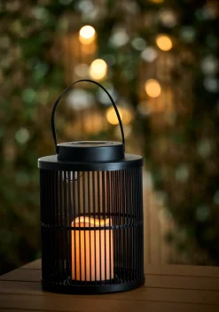 Hot Garden Lykt med solcelle 18 x 18 x 25 cm - ® Svart