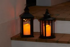 Discount Stemning Lykt rund med LED-kubbelys