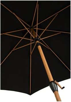 Best Sunlife Markedsparasoll Stockholm Ø300 cm - ® Svart/teak