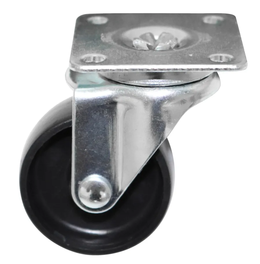 Outlet Home it Møbelhjul dreibart med plate svart 50 mm