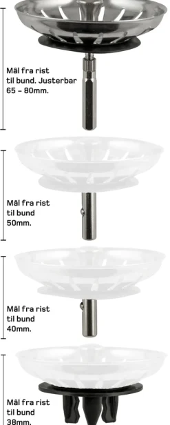 Hot Multisil til kjøkkenvask Ø79 mm