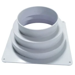 Clearance Murflens til flexrør 175 x 175 mm Hvit