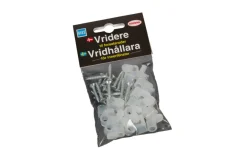 Rodena Nylonhasper med skruer, 25 stk.