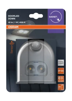 New Osram DoorLED sensorlampe sølv batteri
