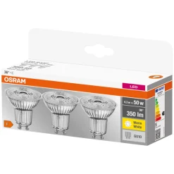 Best Osram LED Base PAR16 spotpære GU10 4,3W 3-pk