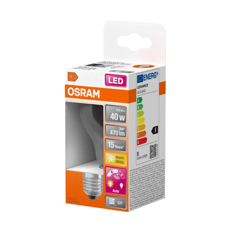 Outlet Osram LED-pære standard med dagslyssensor 4,9 W