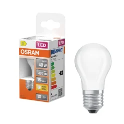 Hot Osram LED Star Classic E27 matt kronepære 3,4 W