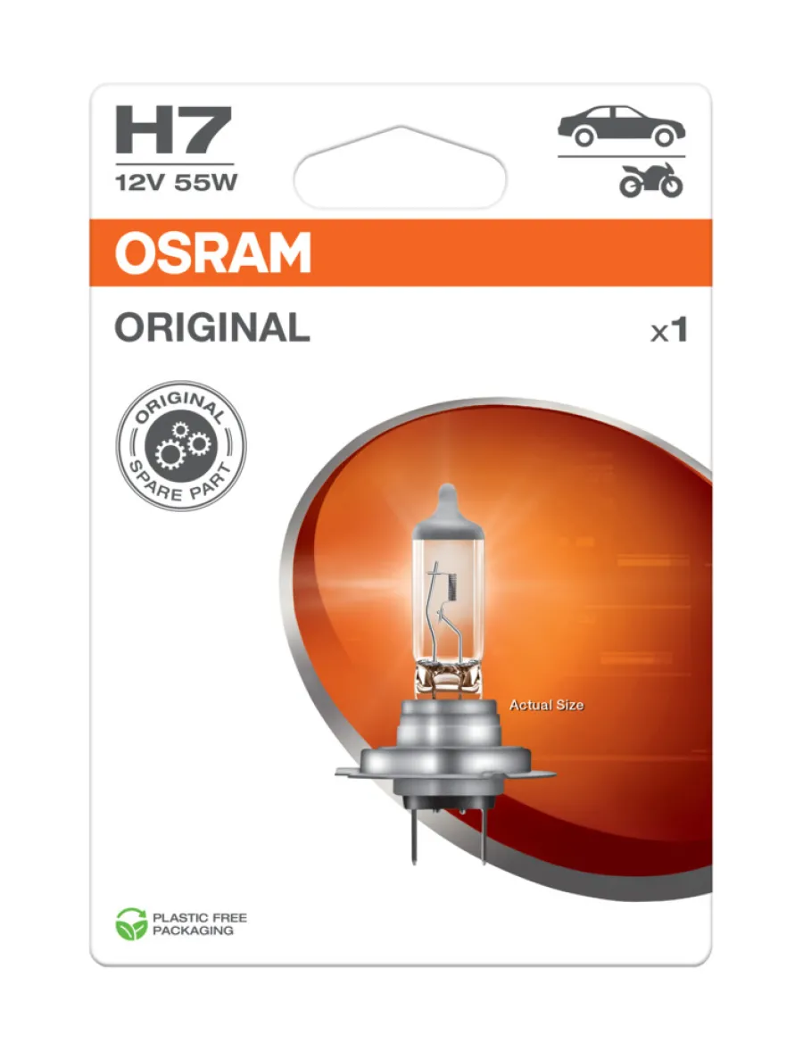 Hot Osram lyspære til bil H7 - 1 stk.