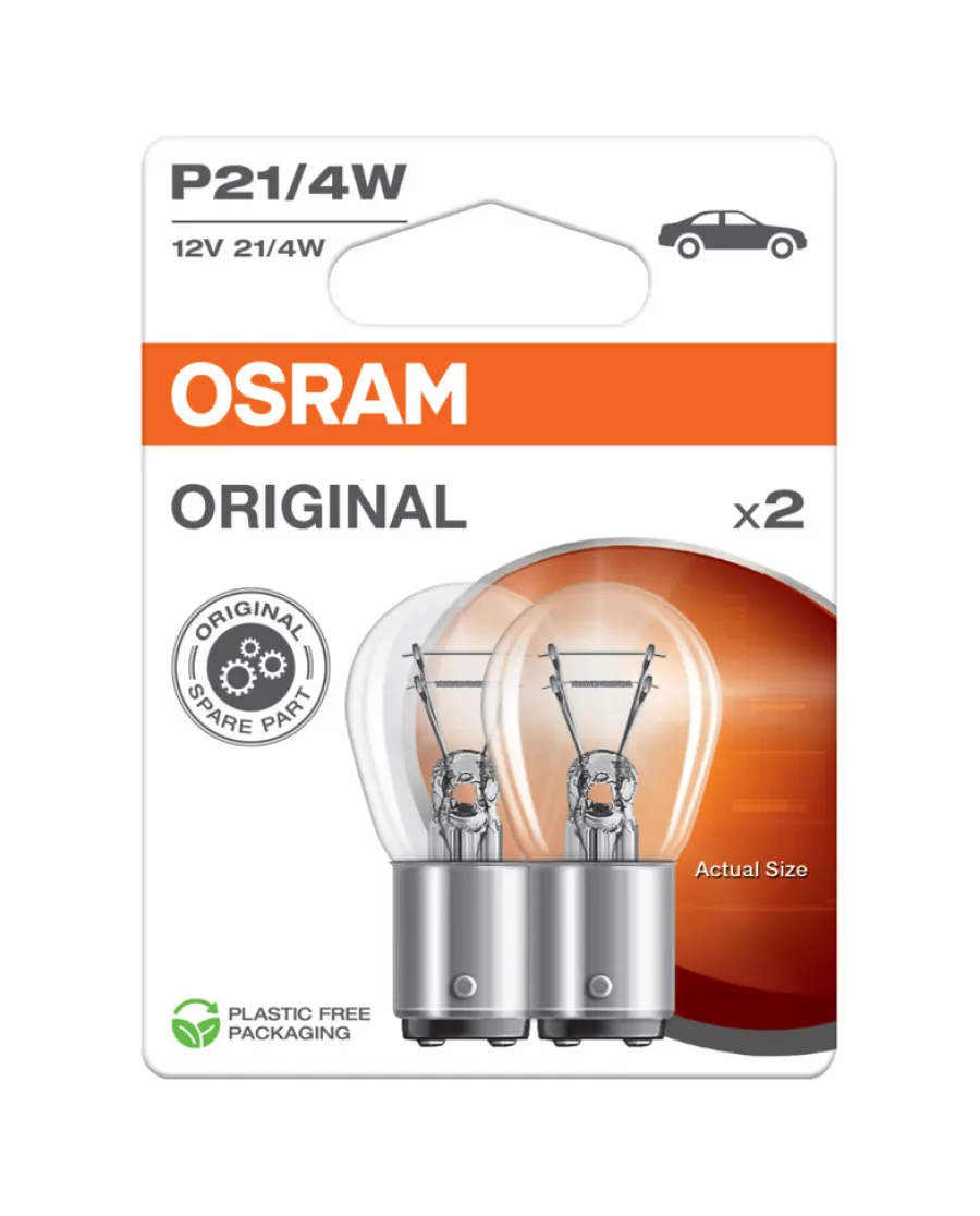 Sale Osram lyspære til bil P21 W - 2 stk.