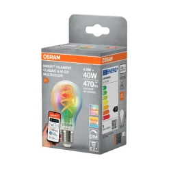 Hot Osram SMART+ klar filamentpære RGBW E27 4,8 W