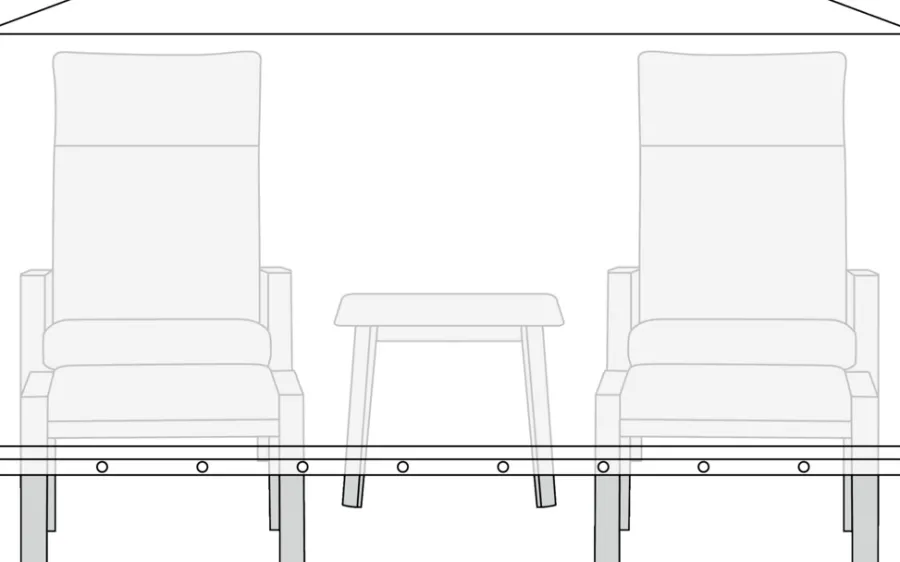 Sunlife Overtrekk til hagemøbelsett L170 x B130 x H85 cm -