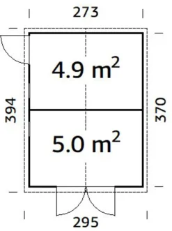 Clearance Palmako redskapsbod Aksel 3 - 9,9 m² 273 x 370 cm