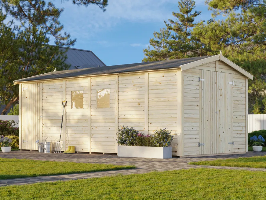 Discount Palmako redskapsbod Aksel 4 - 14,7 m² 273 x 550 cm