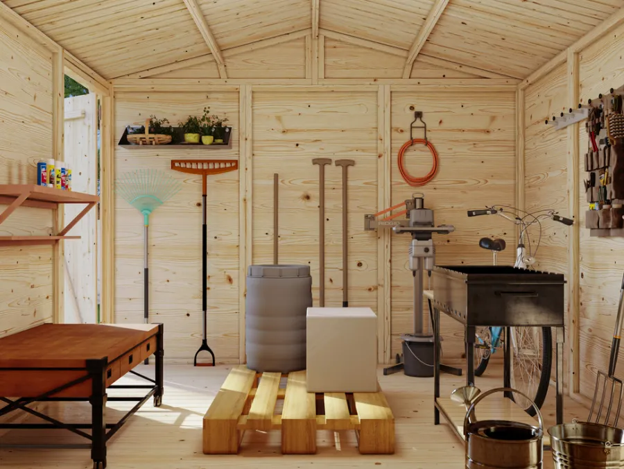 Discount Palmako redskapsbod Aksel 4 - 14,7 m² 273 x 550 cm