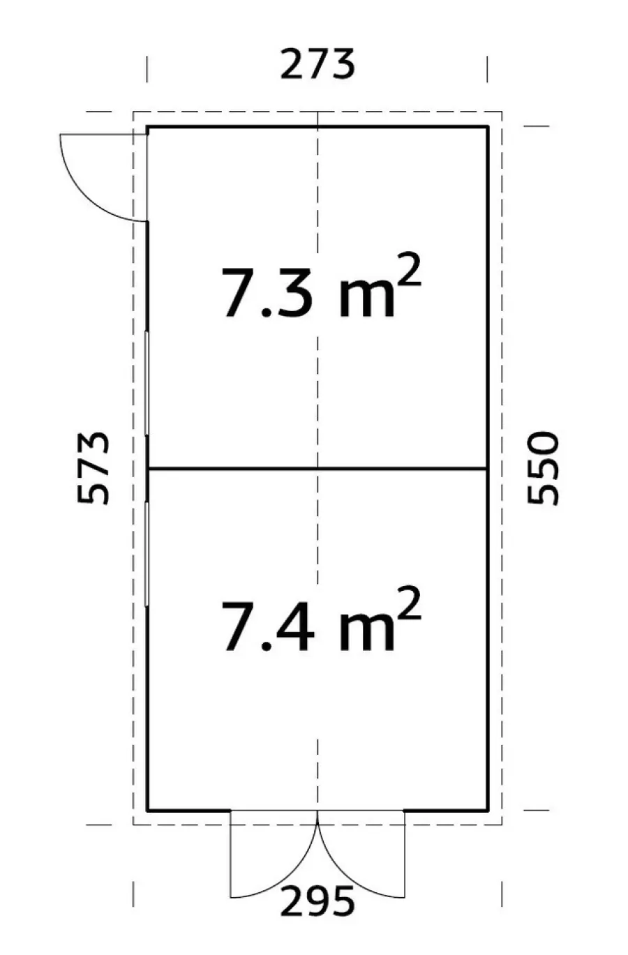 Discount Palmako redskapsbod Aksel 4 - 14,7 m² 273 x 550 cm