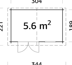 Discount Palmako redskapsbod Lotta 5,6 m² 320 x 205 cm