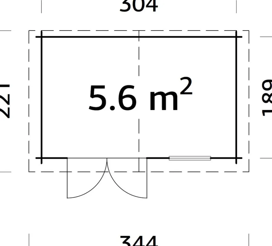 Discount Palmako redskapsbod Lotta 5,6 m² 320 x 205 cm