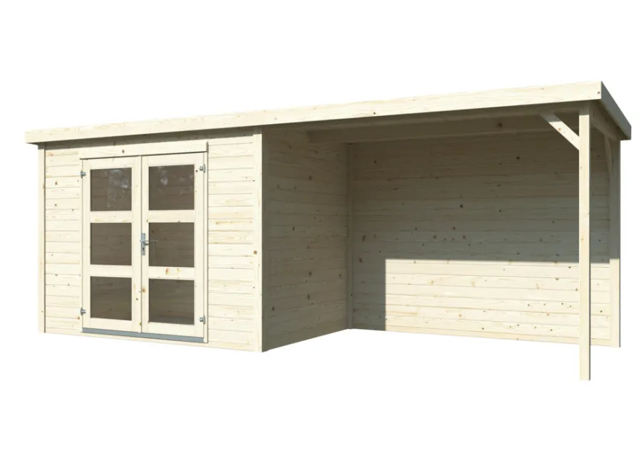 Online Palmako redskapsbod m/pergola Alma 560 x 184 cm