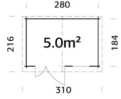 Clearance Palmako redskapsbod Peter 3 296 x 200 cm