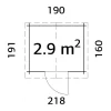 New Palmako redskapsbod Peter 1 206 x 176 cm