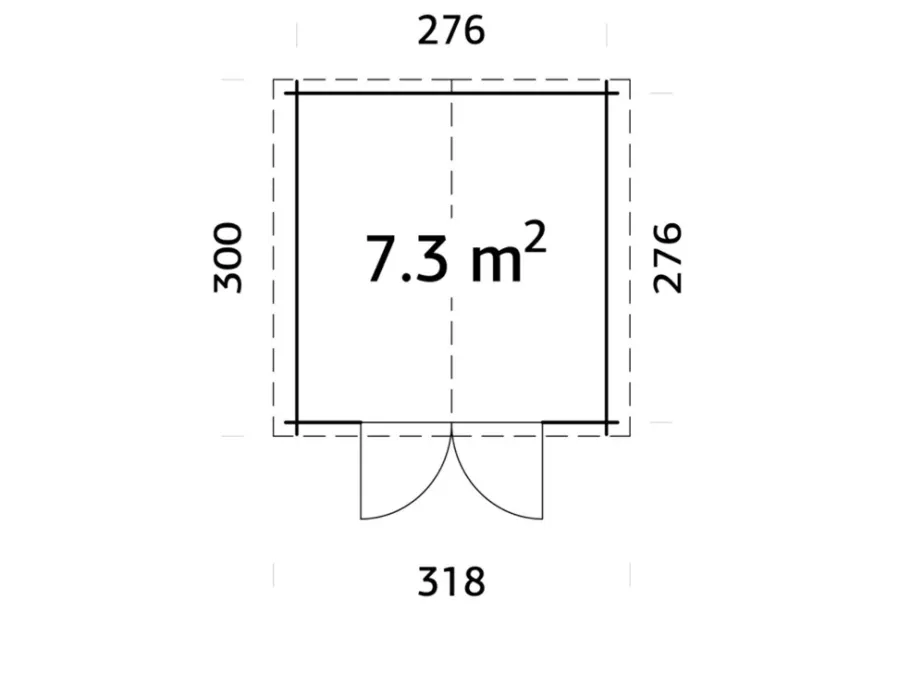 Hot Palmako redskapsbod Petra 2 – 296 x 296 cm