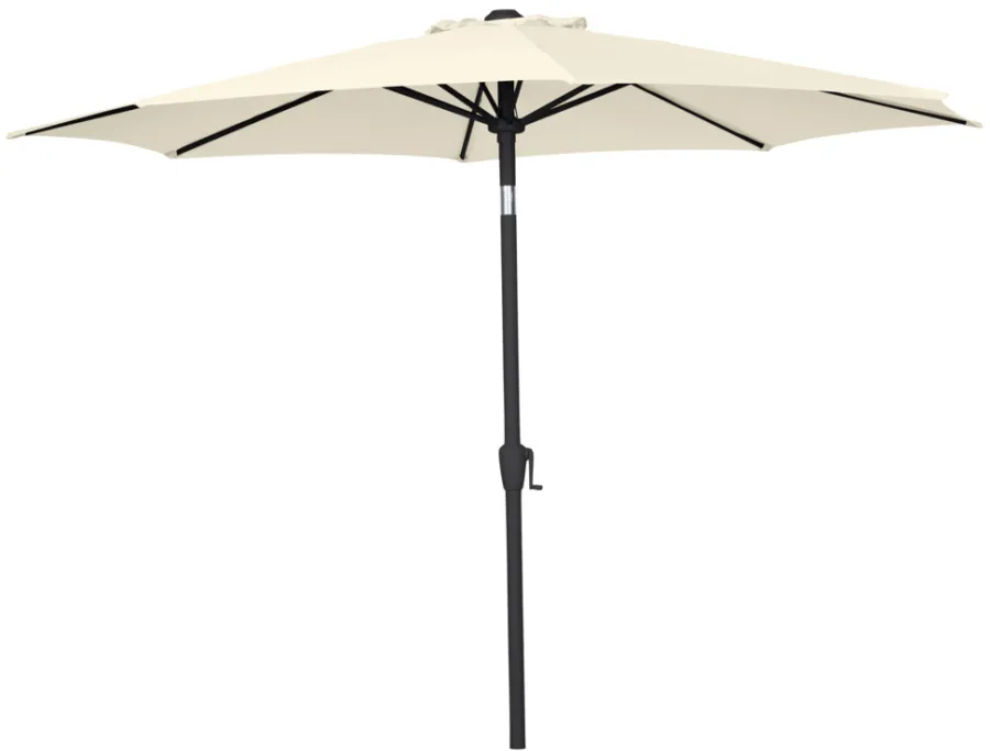 Hot Sunlife Parasoll Arizona beige m/sveiv og tilt Ø300 - ® Beige duk og svart stang