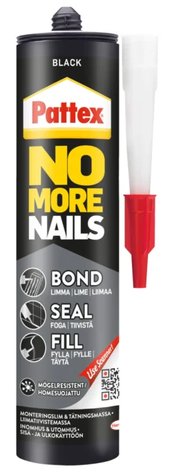Clearance Pattex No More Nails Bond-Seal-Fill 280 ml Svart