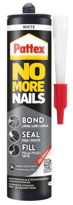Hot Pattex No More Nails Bond-Seal-Fill 280 ml Hvit