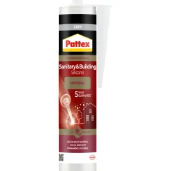 New Pattex sanitær- og byggsilikon grå 280 ml