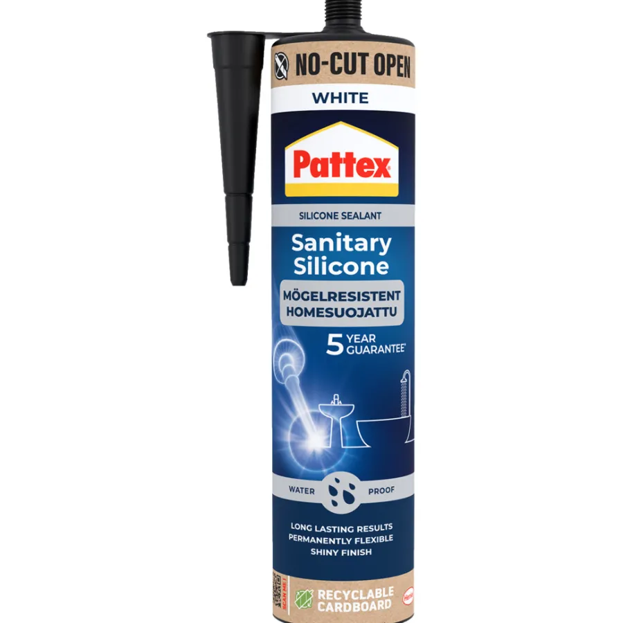 Outlet Pattex sanitærsilikon 280 ml Hvit