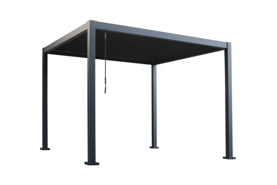 New Pergola 3 x 3 x 2,3 meter mørkegrå Mørkegrå RAL 7022