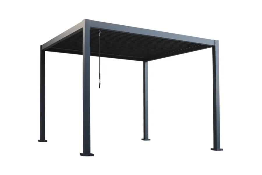 New Pergola 3 x 3 x 2,3 meter mørkegrå Mørkegrå RAL 7022