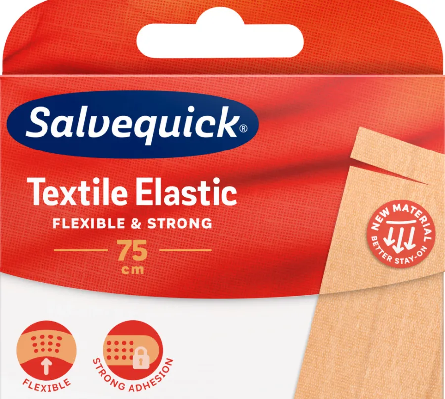 New Salvequick Plaster Textile Elastic – 75 cm