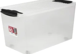 Clearance Plast1 oppbevaringsboks m/lokk klar - SystemBox 80