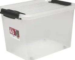 Hot Plast1 oppbevaringsboks m/lokk klar - SystemBox 60