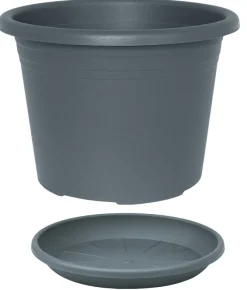 Sale Potte Cylindro plast Ø35 cm Grå