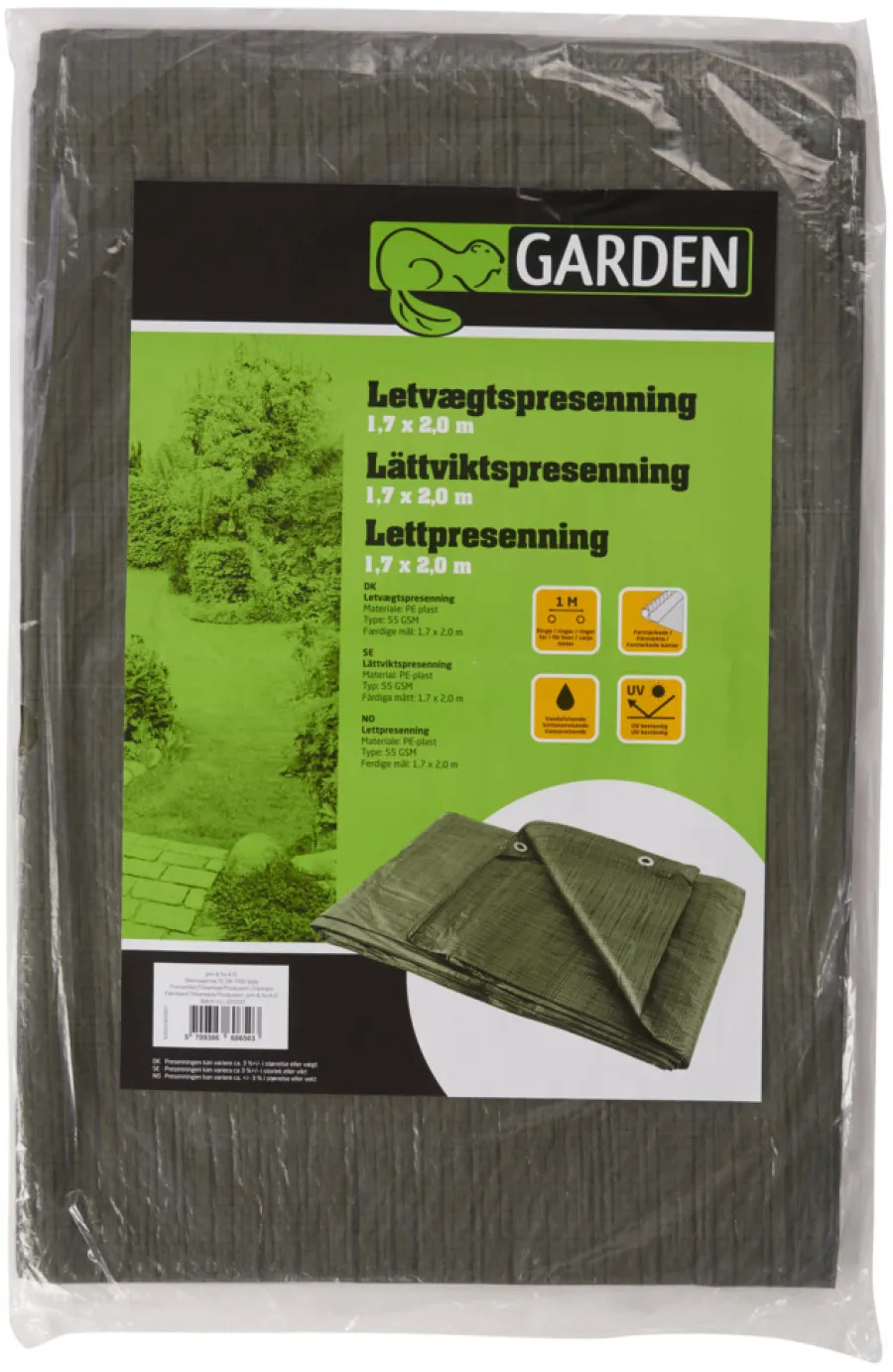 Hot Garden Presenning 170 x 200 cm 3,4 m² - ® Grønn