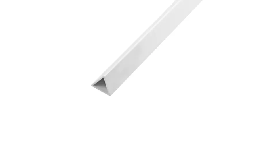 Online Profillist/plakatlist trekantet hvit pvc - 1 meter