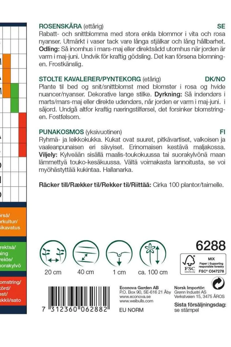 Sale Weibulls Pyntekorg - Mix Rosa og hvite nyanser