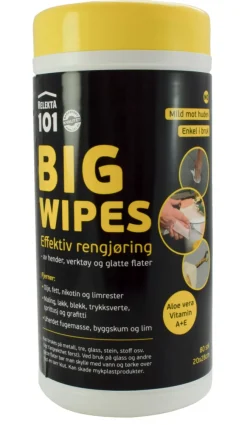 Hot 101 Rengjøringskluter Big Wipes 80 stk.