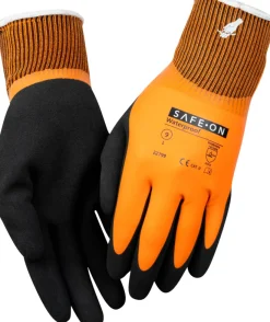 Sale Safe-On vanntette arbeidshansker svart/oransje str. 7