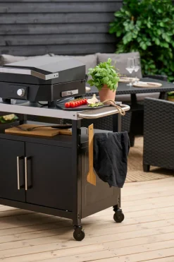 Sunlife Serveringsvogn Columbus stål – ® Svart
